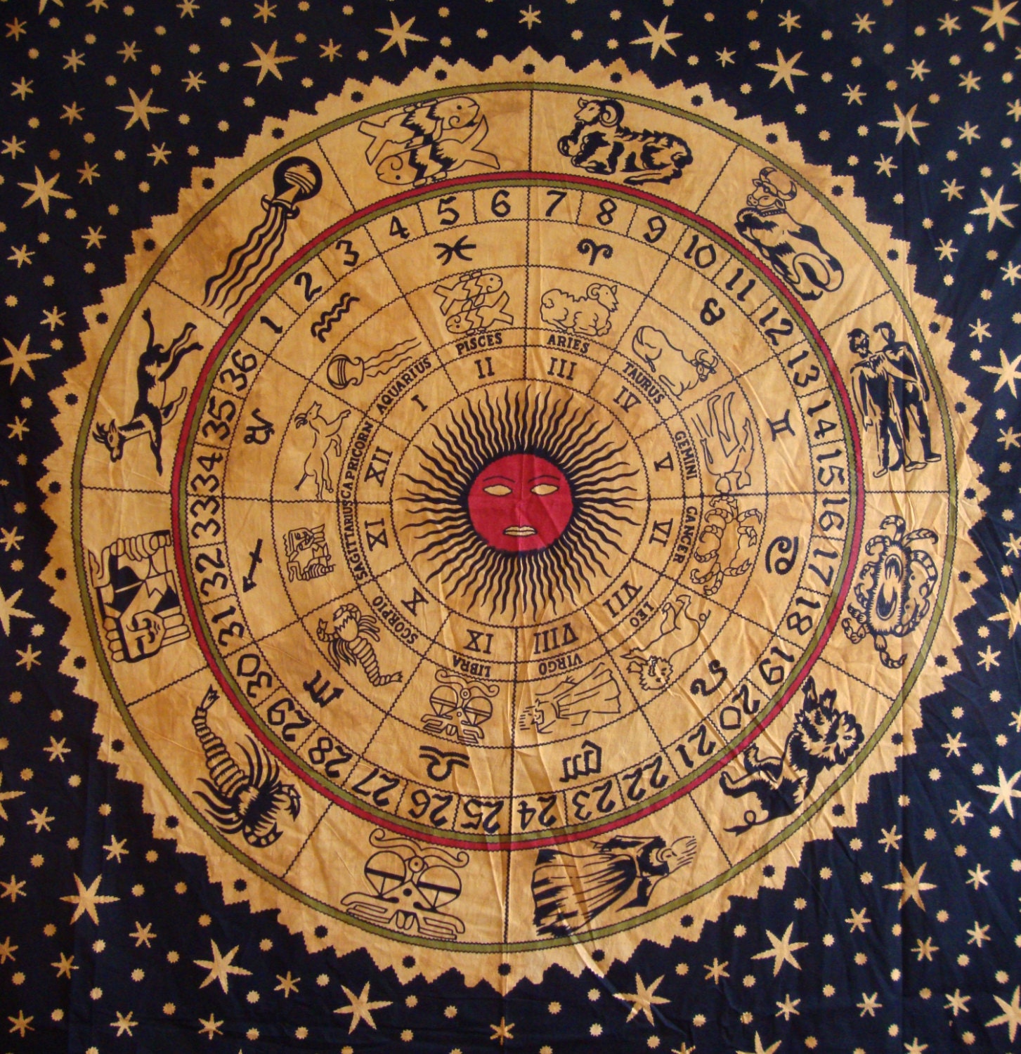 Zodiac Horoscope Star Sign Astrology Tapestry throw Wall