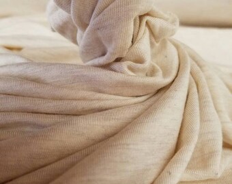 Bamboo 4 way spandex Oatmeal Eco-Friendly NATURAL FiBER by the yard 7.5oz