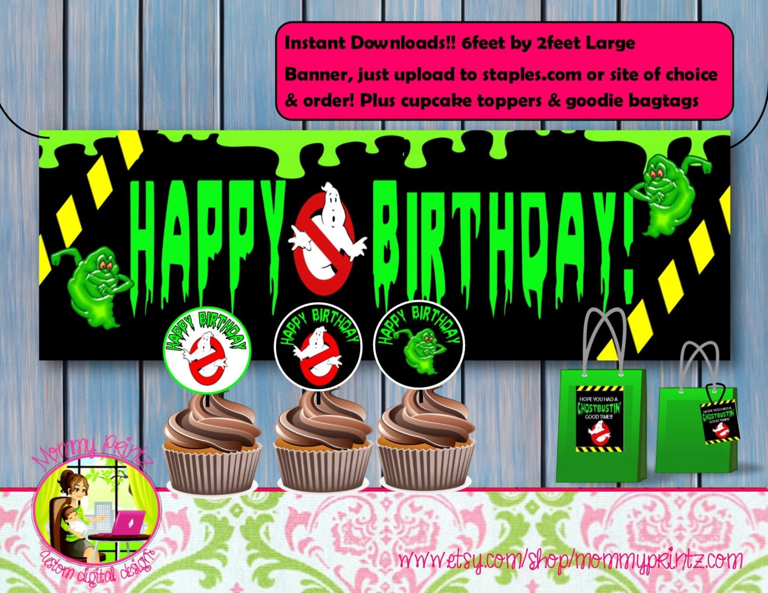 Ghostbusters Banner Ghostbusters Birthday Ghostbuster Goodie