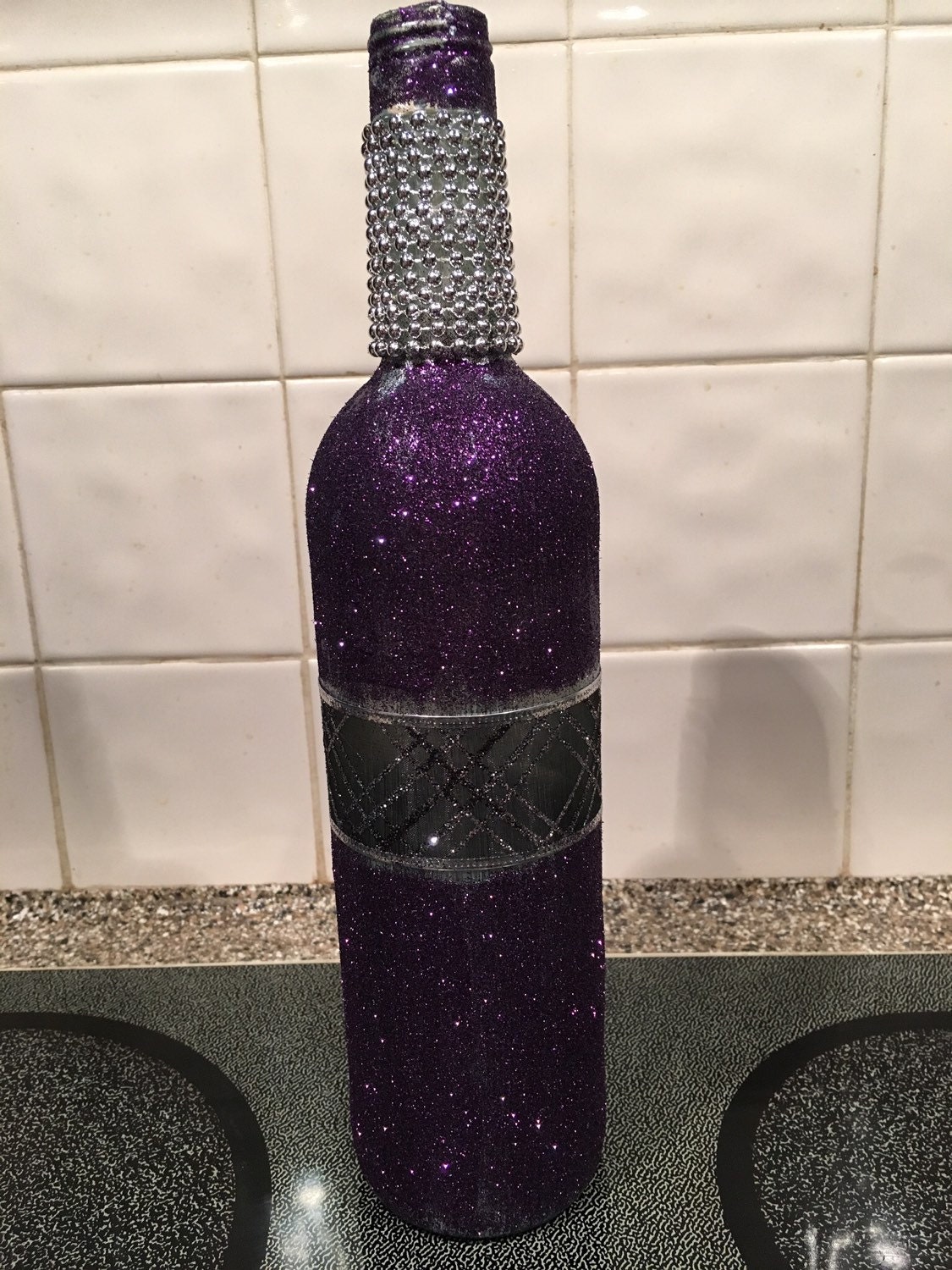 Decorative Wine Bottle by StefaniesBottles on Etsy