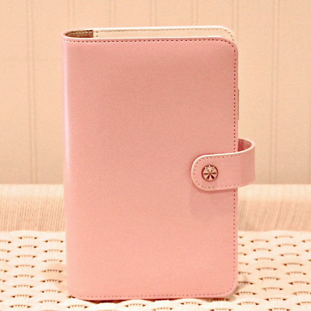 Pink Leather Notebook Binder PINK Planner Notebook Notebook