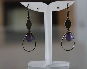 Artisanal Hand Painted Earrings Blue 603971 main image 0