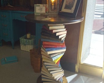 Book End Table, Wooden Book End Table, Favorite Book End Table