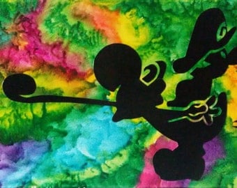 Yoshi & Baby Mario Canvas, Nintendo Art, Melted Crayon Art, Mario Canvas, Mario Art, Yoshi Art, Crayon Art, Canvas Art, Abstract Art Fan Art