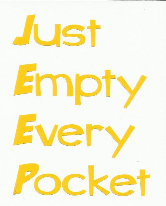 JEEP Just Empty Every Pocket Jeep Vinyl by jbvinylexpressions