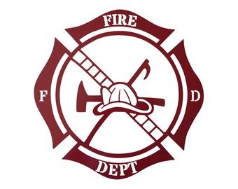 Items similar to Metal Wall Art - Custom Fire Department Maltese cross ...