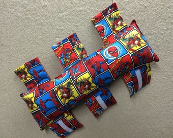 Spiderman Seat Belt Pillow, Child's Seat belt Pillow, Travel Pillow, Booster Seat Pillow