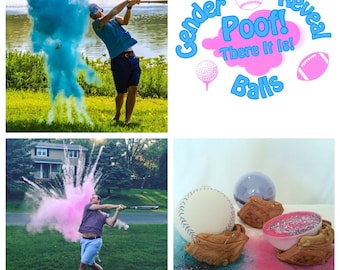 SALE Baseball Gender Reveal Baseballs : Baseball Gender Reveal Balls Pack Gender Reveal Baseball