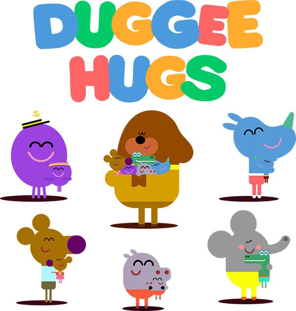 Hey Duggee Hugging Characters SVGs PNGs & PDFs Printable