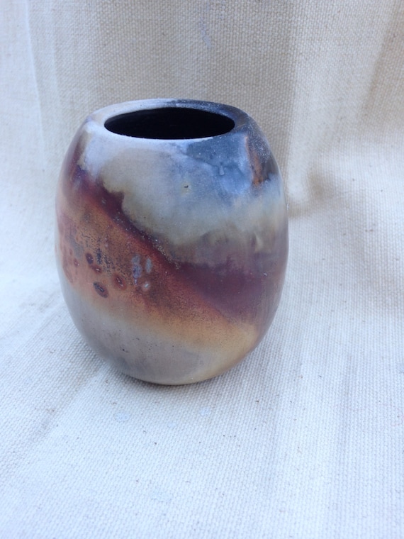 Pit Fired Pottery Vase by BurningSandPottery on Etsy