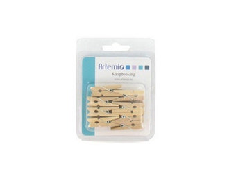 16 mini 35 mm - Clothespin - clamp wooden clothespins