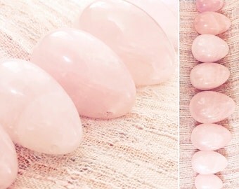 Rose Quartz Yoni Eggs | Set of 3 | Kegel Exercises For Women | Restorative Womb Health | Crystal Healing For Women | Infused With Love <3