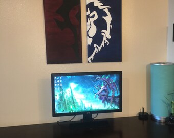 Horde vs Alliance - World of Warcraft Handpainted Canvas