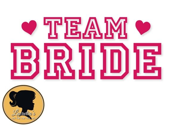 Download Team Bride svg Team Bride Silhouette Hearts Team Bride