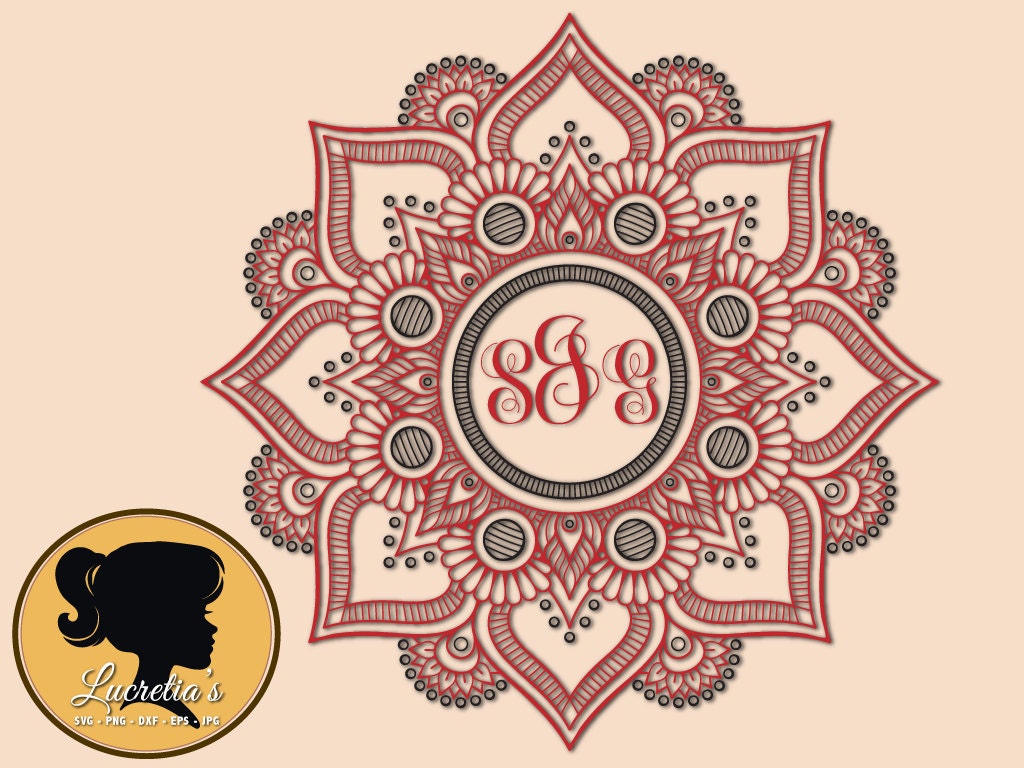 Free Free 230 Monogram Flower Mandala Svg SVG PNG EPS DXF File