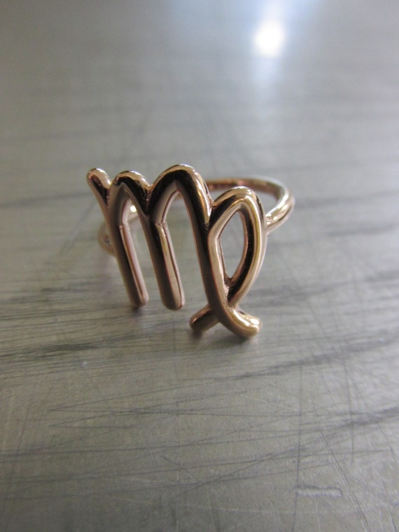 Virgo Ring zodiac Ring Zodiac Rose Gold Ring virgo rose