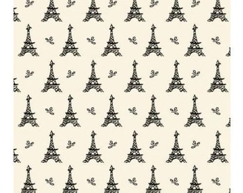 Small wonders by Mary Fons: France Eiffel tower fabric fabric 100% cotton Fabric by the yard 36"x43" (SC156)
