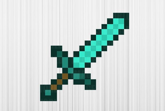 Download Minecraft Sword svg high quality minecraft by ImagesWorld on Etsy