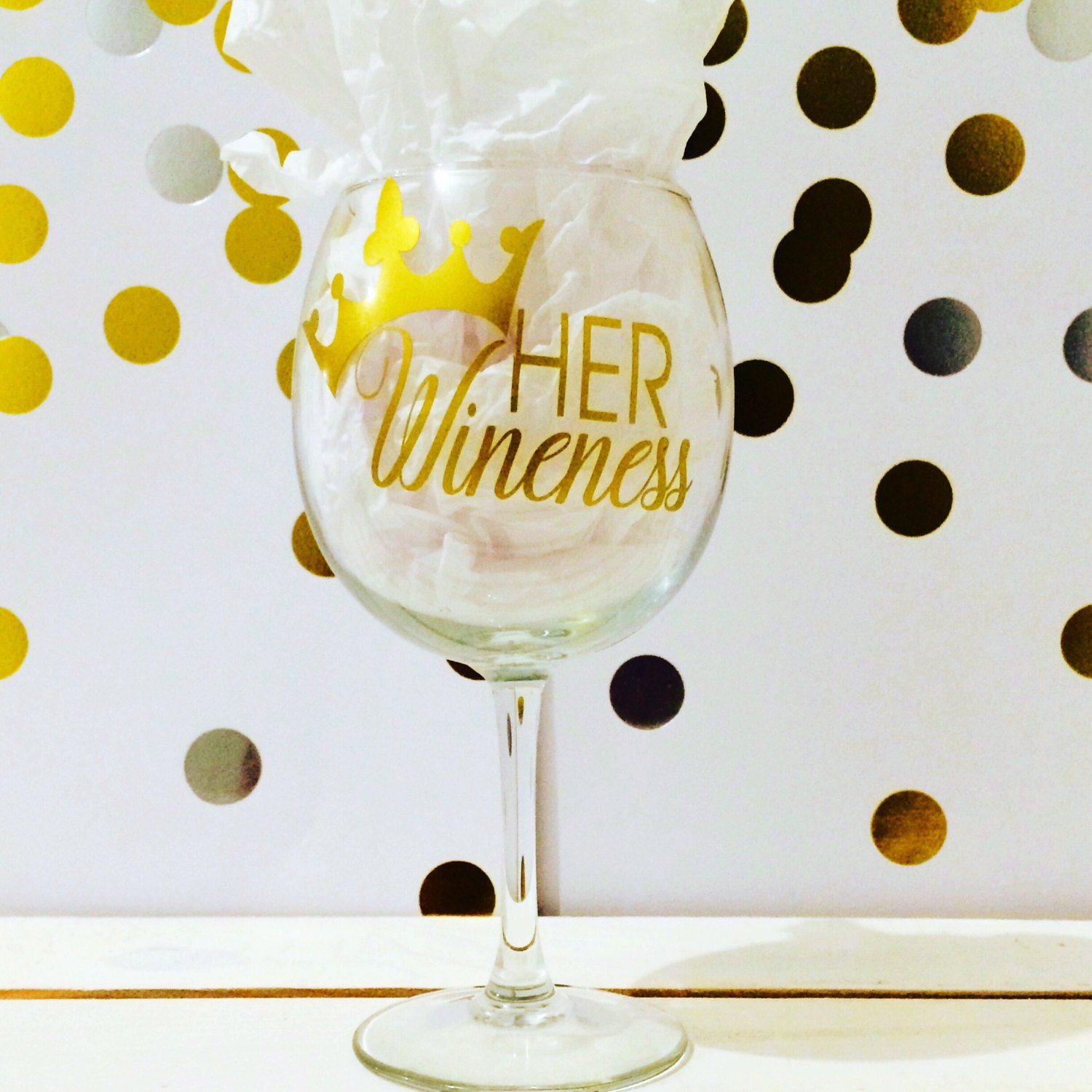 Funny Wine Glass Her Wineness Wine Glass Red By Livandfiboutique 8886