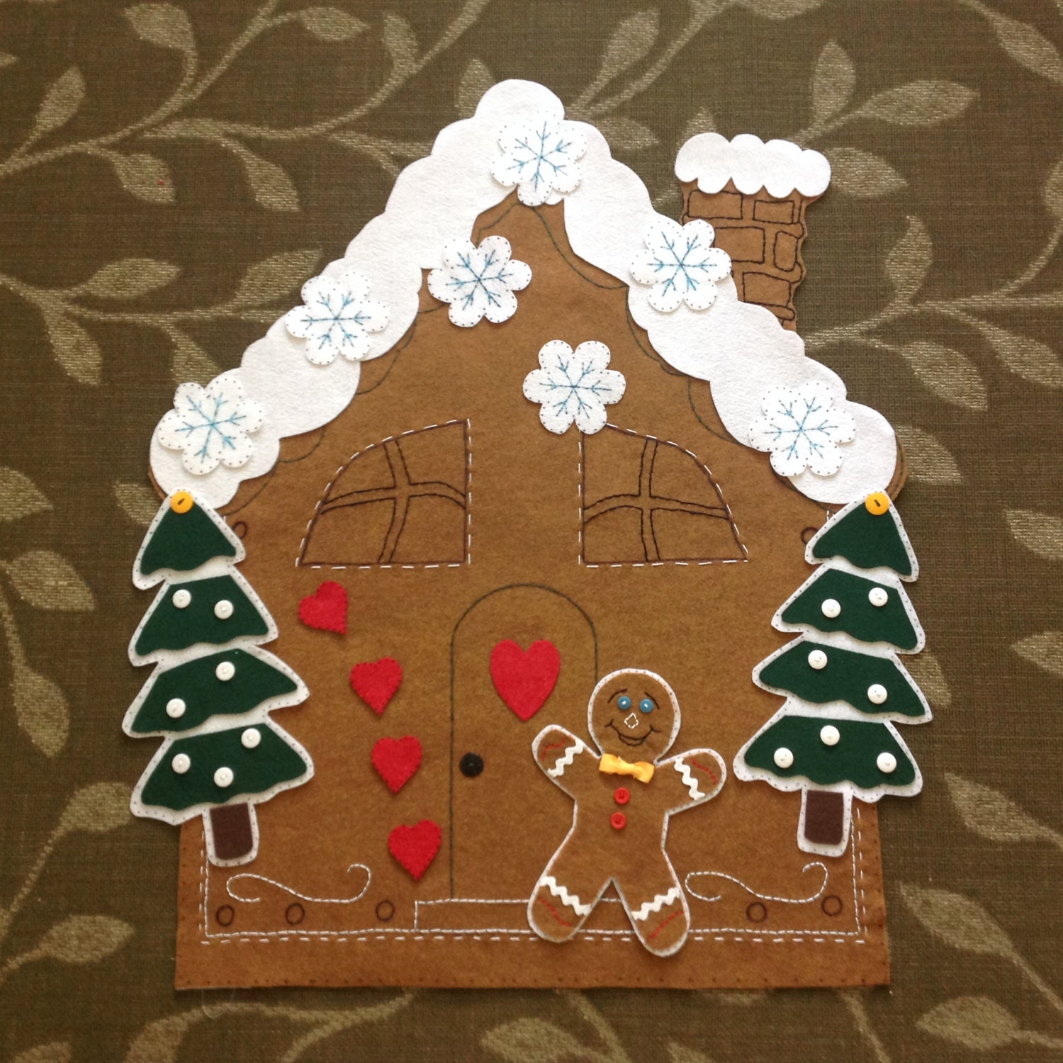 Kids Christmas Activity Felt Gingerbread House PATTERN