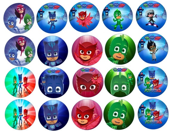 PJ MASK Edible Images Cupcake Cookie Toppers and Matching