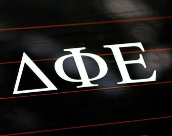 Delta Phi Epsilon | White Adhesive Decal