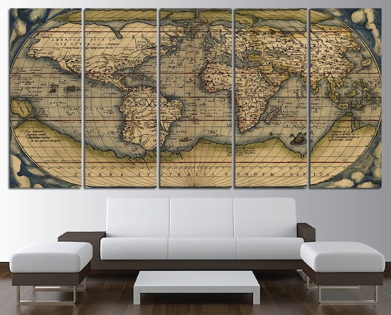 old world map wall art