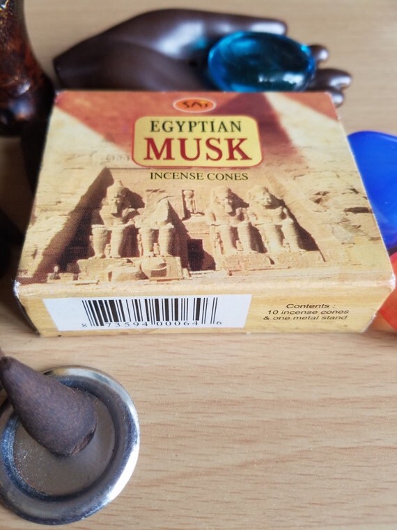 Egyptian Musk Incense Cones.Burn for aphrodisiac prosperity