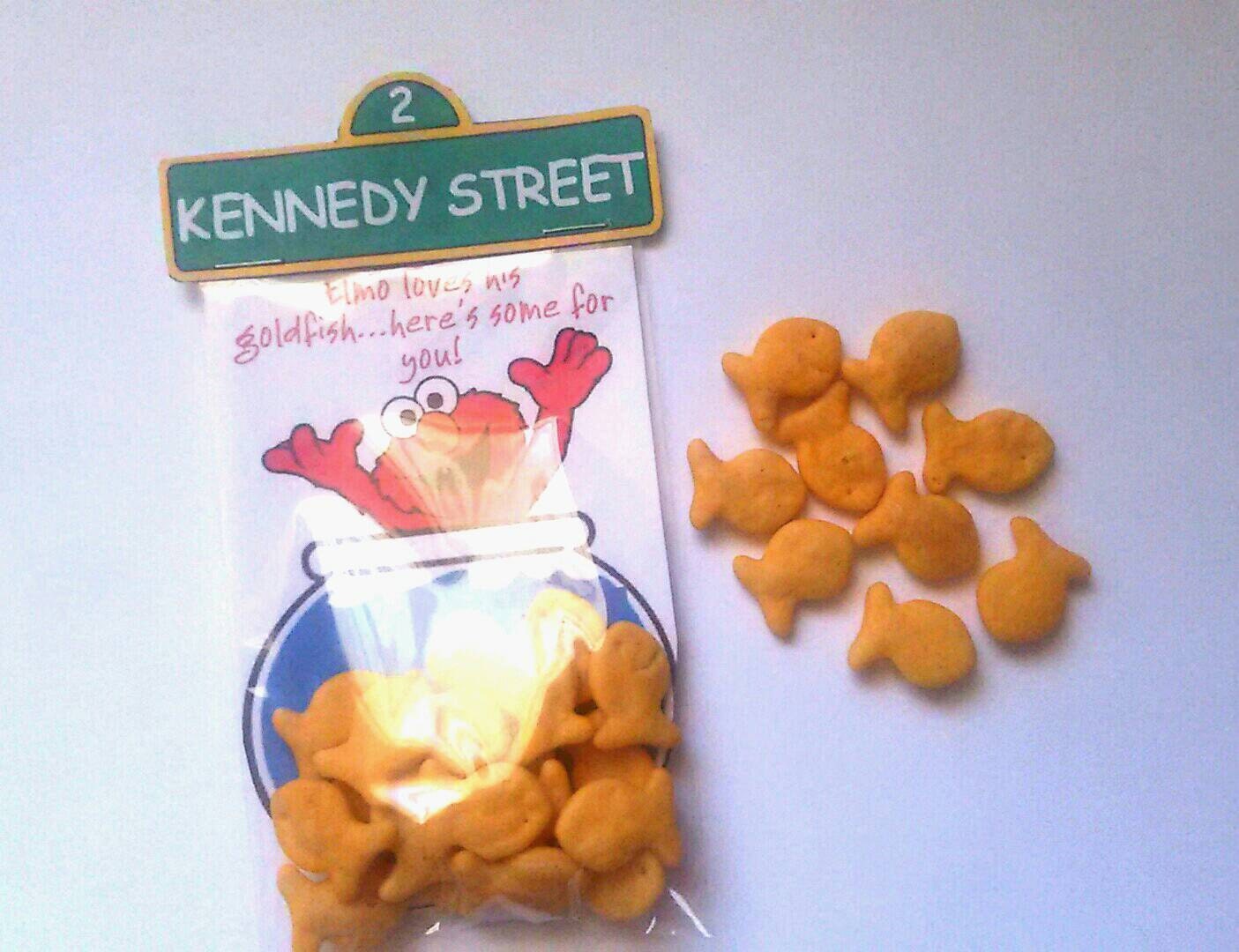 10 Personalized Elmo Goldfish Treat Bag Party Favor Sesame