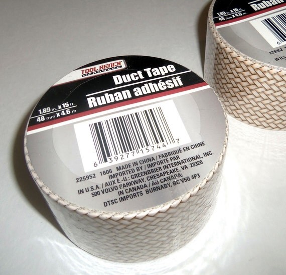 Wicker Basket Weave Pattern Duct Tape 2 Rolls 15' each DIY Art Project Paper Crafts Scrapbooking