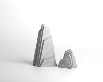 Iceburg Concrete Bookend Set