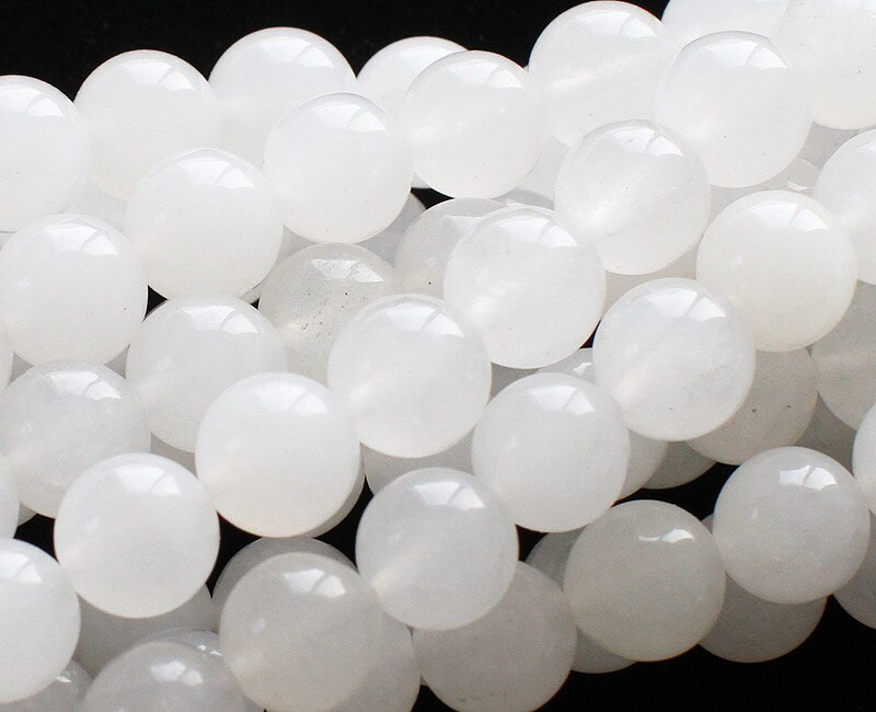 White Quartz Round Gemstone Beads