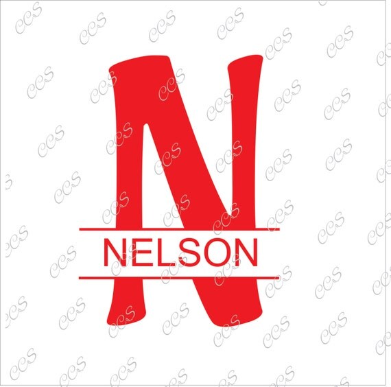 Download Digital Cut File, Split monogram Letters - Letter N, Vinyl ...