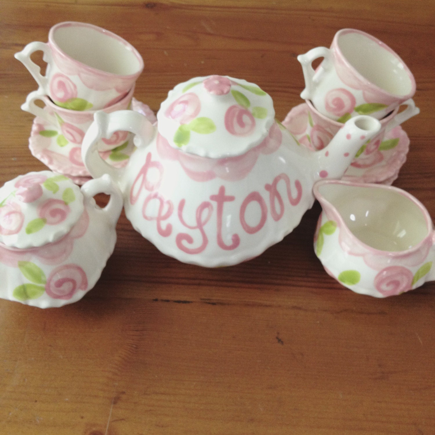 Tea set Personalized for Little girls // child's sized