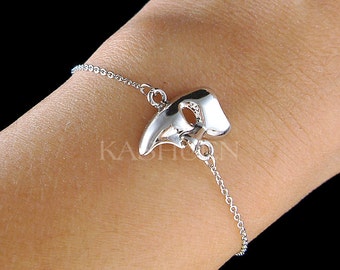The Phantom of the Opera Masquerade Mask Charm Chain Bracelet Jewelry Broadway Play Show Drama Christmas Best Friend Wife Mother Gift New