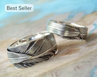 unique wedding rings silver wedding bands eco friendly wedding jewelry handmade silver wedding - Unique Wedding Ring Sets For Him And Her unique wedding rings silver wedding bands eco friendly wedding jewelry handmade silver wedding - Unique Wedding Ring Sets For Him And Her