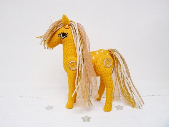 yellow unicorn plush