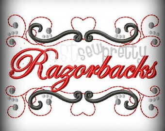 Razorbacks Pride Embroidery Design