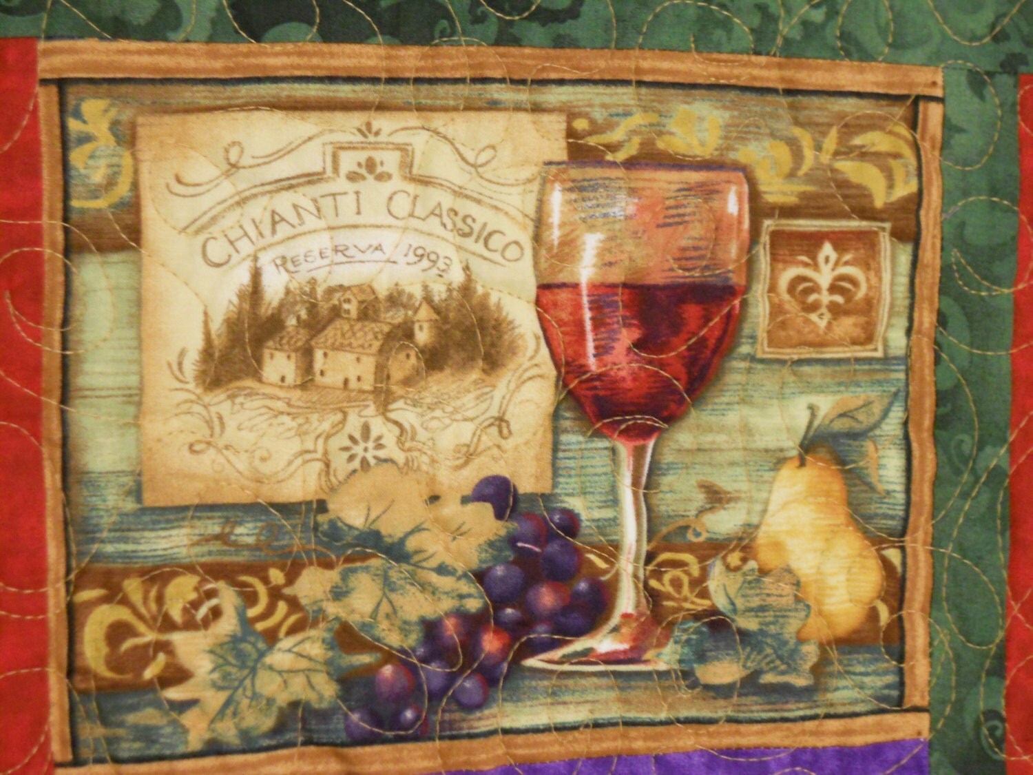 Throw Quilt / Sofa Quilt / Wine Lovers Quilt / by SamBabyStudio