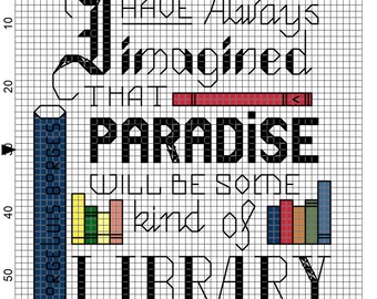 Librarian's Paradise Cross Stitch Pattern - Professional Pattern Designer