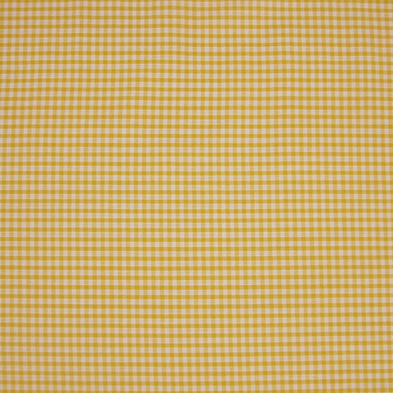 Yellow Gingham Fabric with 1/8 inch check Yellow and White