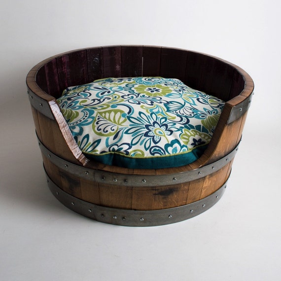 Wine Barrel Dog Bed by alpinewinedesign on Etsy