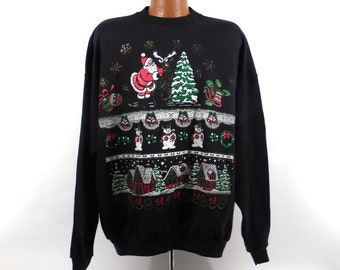 Ugly Christmas Sweater Vintage Sweatshirt Party Xmas Tacky Holiday size 2XL