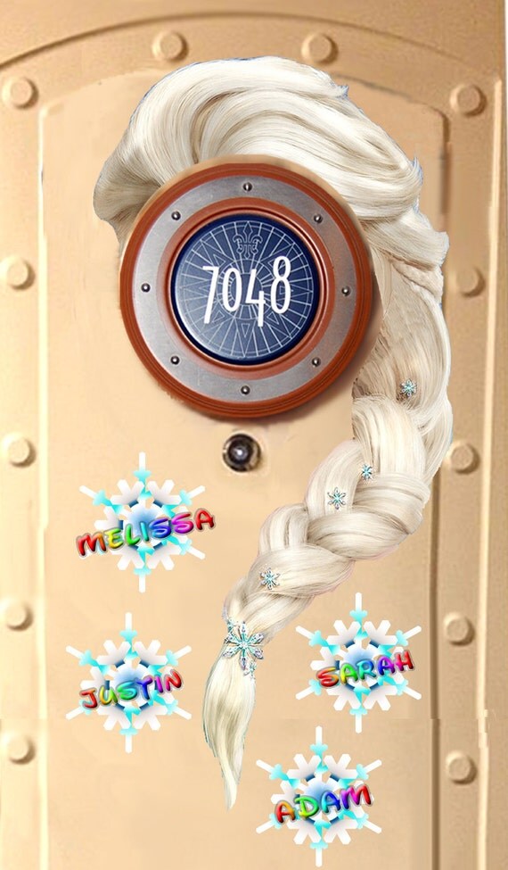 Items similar to Frozen ELSA Custom Christmas Disney Cruise Door Magnet