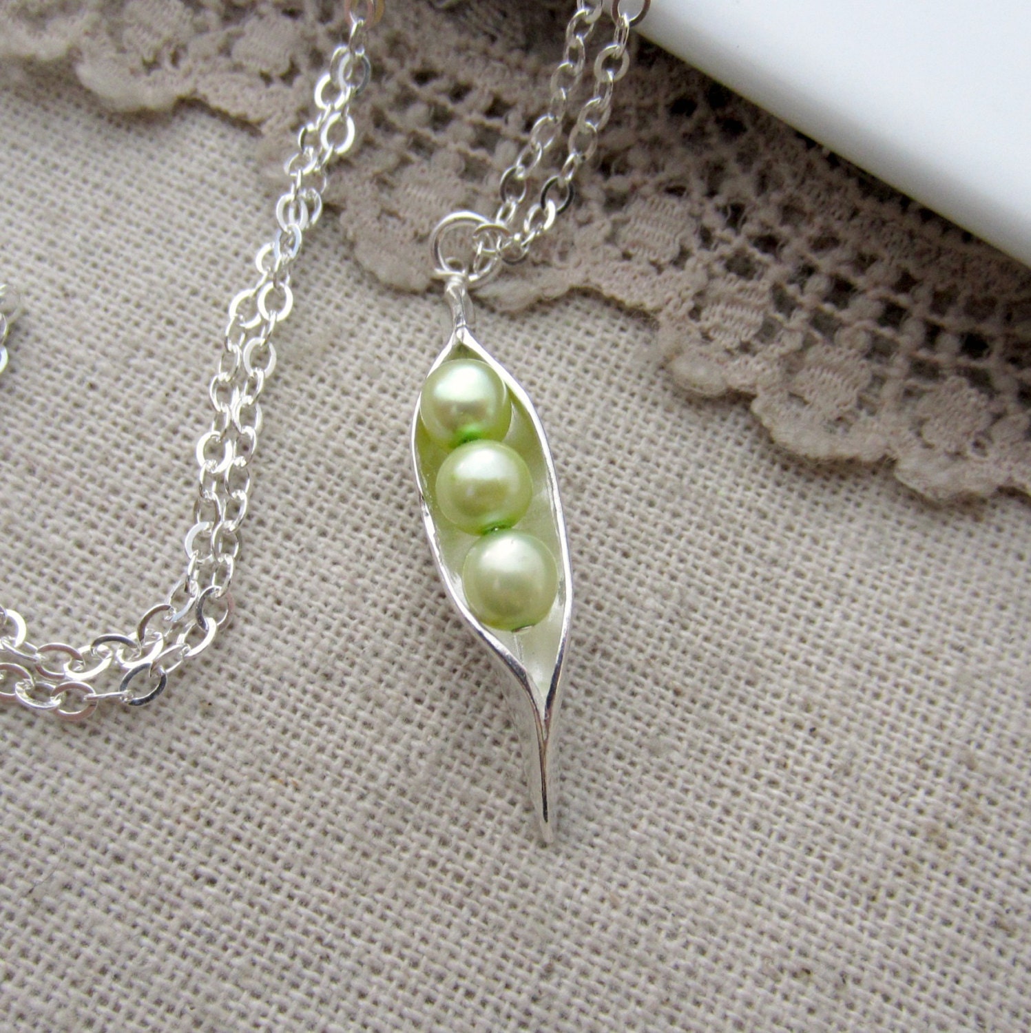 Three Peas In A Pod Necklace 3 Pea Pod Necklace Mother
