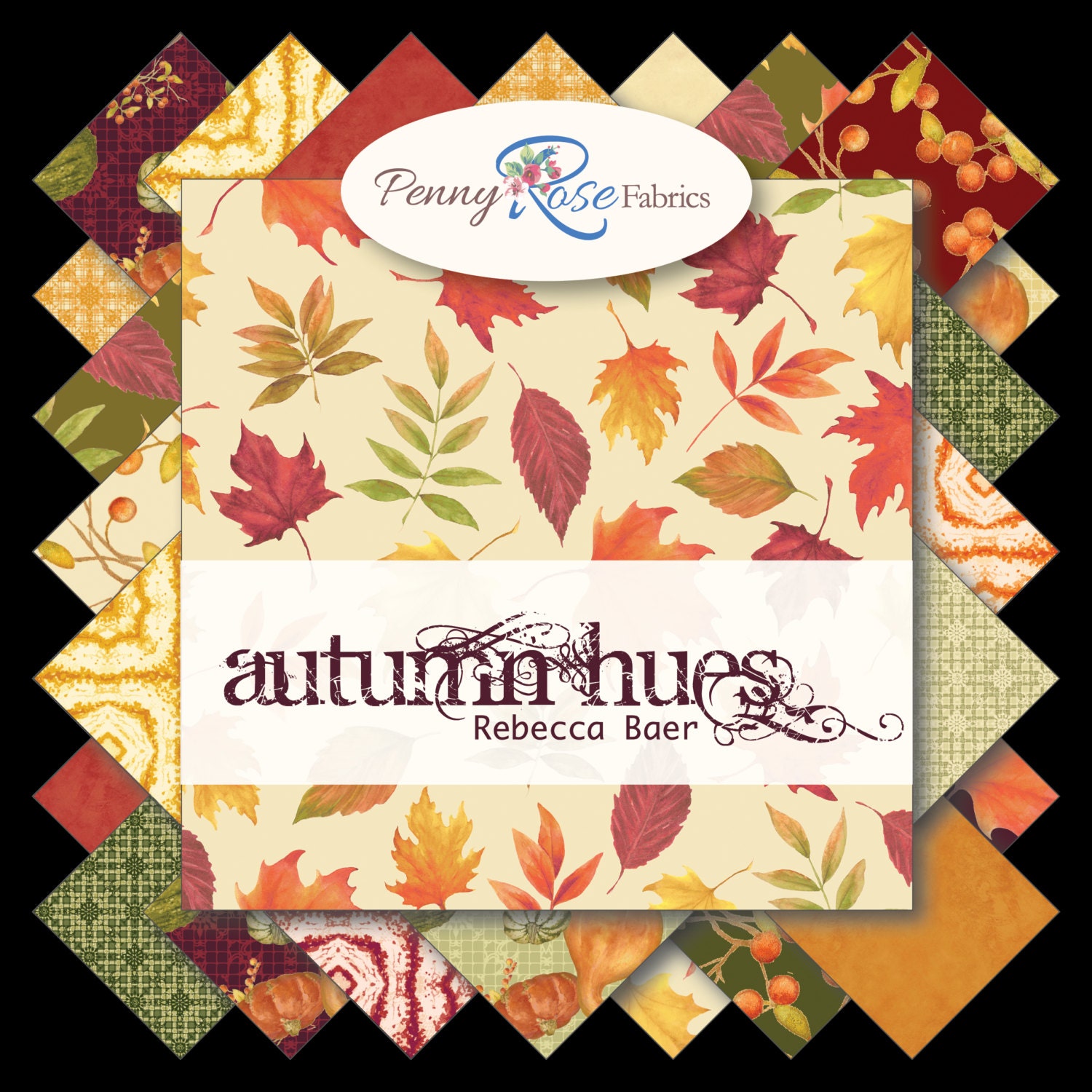 Sale Autumn Hues 18 10" Stacker Squares Layer Cake precuts by Penny