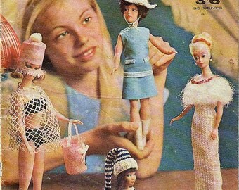 PDF Teen Dolls, Vintage Barbie & Skipper Knit Crochet Sew Patterns