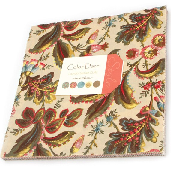 Color Daze Prints Layer Cake by Laundry Basket Quilts for Moda