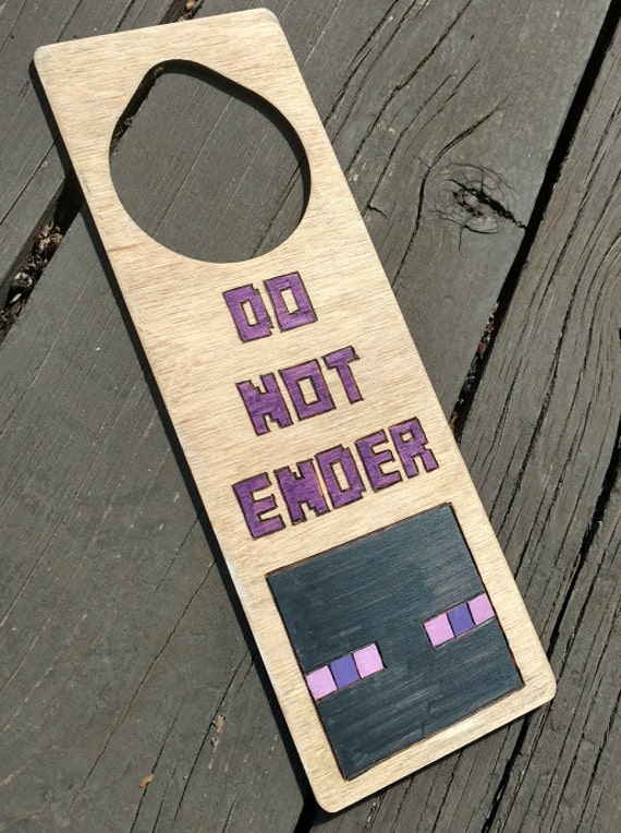 Minecraft Door hanger Privacy Sign Mine Craft Keep Out