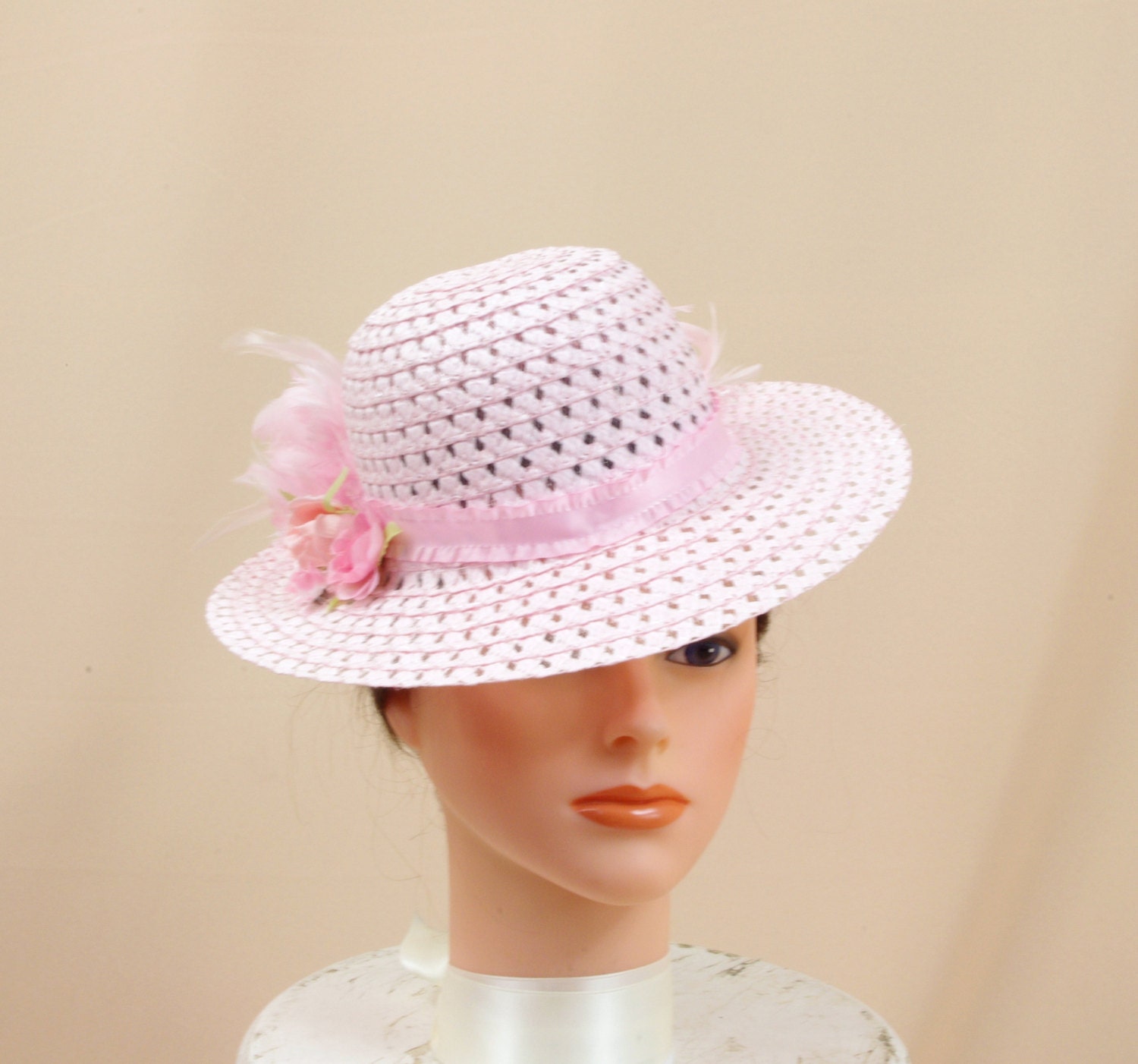 Childrens Hat Bubble Gum Pink Hat Derby by englishrosedesignsoh